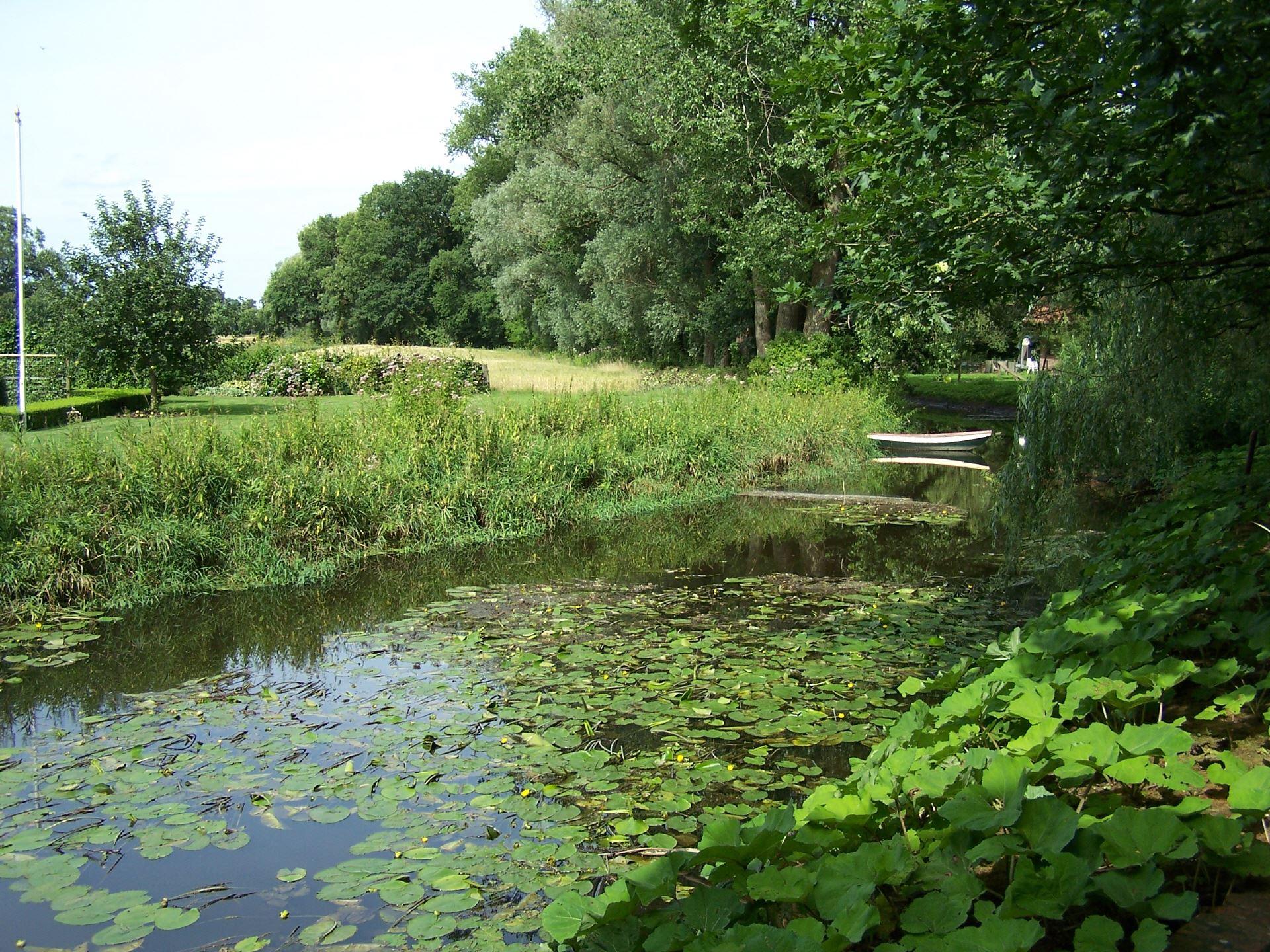 Beautiful view of the Slinge and the meadows behind it at Berenschot’s Mill in Winterswijk.