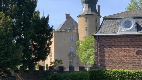 View of Gemen Castle in beautiful weather.