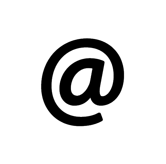 Photo shows an at (@) sign
